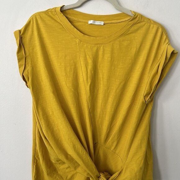 UCHUU Mustard Asymmetric Tee Shirt Dress 2=M - Picture 2 of 9